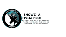 a logo for a fivem pilot with a plane in the center