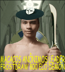 macacos anonimos leader frostdraw 800 elo demon written on a poster