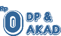 a blue and white logo that says dp & akad