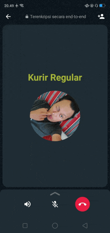 a screenshot of a video call between kurir regular