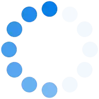 blue and white circles on a white background