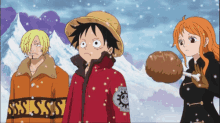 a group of anime characters including luffy and sanji