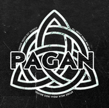 a pagan logo with a celtic knot in the center