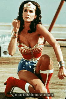 a picture of a woman in a wonder woman outfit