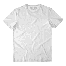 a white t-shirt with the word rchlo on the neck