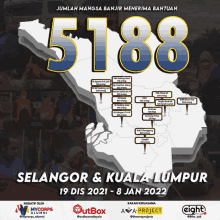 a map of selangor and kuala lumpur with the number 5178 on it