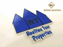 a 3d rendering of a logo for realties tour properties