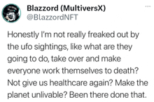 a screenshot of a tweet by blazzard multiversx