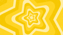 a yellow background with white lines and a star in the middle