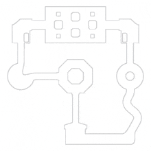 a black and white drawing of a maze with a circle in the middle