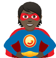 a superhero with a red cape and a yellow belt