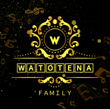 a logo for the watotena family with a gold letter w