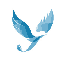 a blue bird with a white background is a symbol of peace