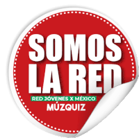 a red sticker that says somos la red