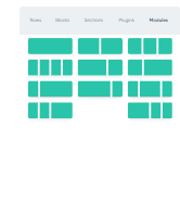 a screenshot of a page with rows blocks sections and plugins