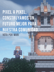 pixel a pixel construyamos un futuro mejor para nuestra comunidad vota por mari