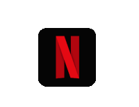 the netflix logo is a red n in a black square .