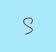 a blue background with the letter s on it