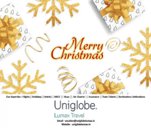 a merry christmas greeting card for uniglobe