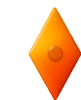 an orange diamond with a small orange circle in the middle