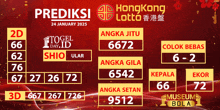 a poster for prediksi hong kong lotto on january 24th