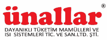 a red and white logo for ünallar is displayed on a white background