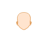 a pixel art drawing of a person 's head without a haircut .