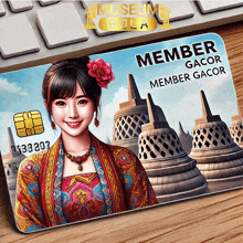 a museum bola member card with a picture of a woman