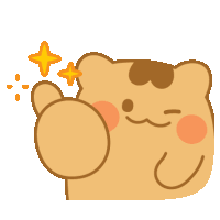 a cartoon bear is giving a thumbs up