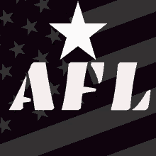 an american flag with the word afl written on it