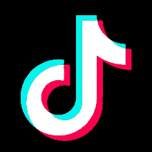 a colorful tiktok logo with a black background