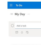 a screenshot of a to do app with a task being added