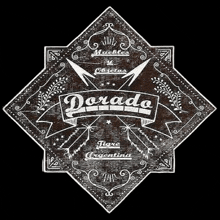 a drawing of a diamond shaped sign with the word dorado on it .