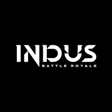 a logo for indus battle royale is shown on a black background .