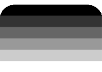 a black , white , and gray flag with a white stripe on the bottom .