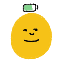 a drawing of a yellow smiley face with a green circle above it