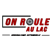 a logo for on roule au lac journalisme automobile with a tire on it