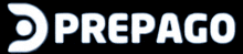 a white prepago logo with a black background