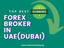 a green sign that says top best forex broker in uae ( dubai )