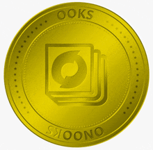 a gold coin that says ' oks ' on the top