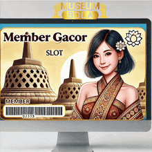 a computer screen displays a member gacor slot card