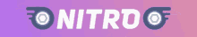 a purple and pink background with the word nitro