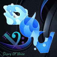 a poster for diary of voice shows a dolphin and a violin