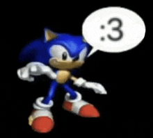 sonic the hedgehog is talking in a speech bubble .