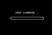 a loading bar that says now loading on it