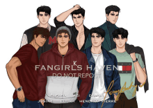 a fangirls haven do not repost poster with a group of men