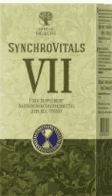 a book called synchronvitals vii is on a table