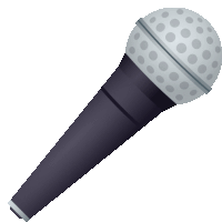 a microphone with a black handle and a silver top