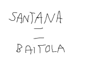 the word santana is written on a white background