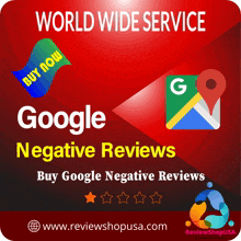 a red sign that says world wide service google negative reviews